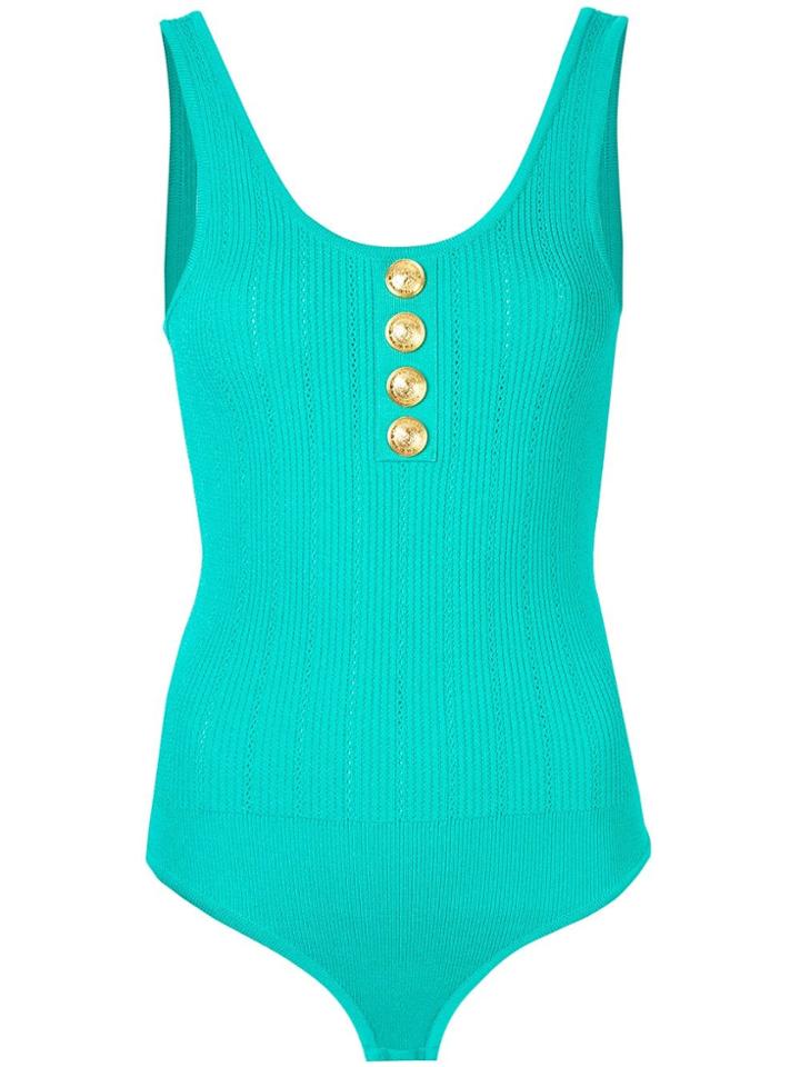 Balmain Knitted Tank Top - Blue
