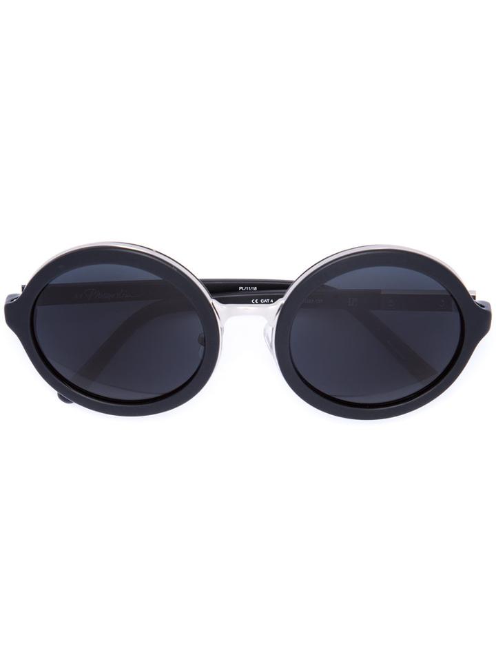 Linda Farrow - Round Sunglasses - Women - Acetate/steel - One Size, Women's, Black, Acetate/steel