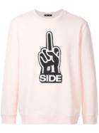 The Upside - Novelty Crew Neck Sweatshirt - Men - Cotton - M, Pink/purple