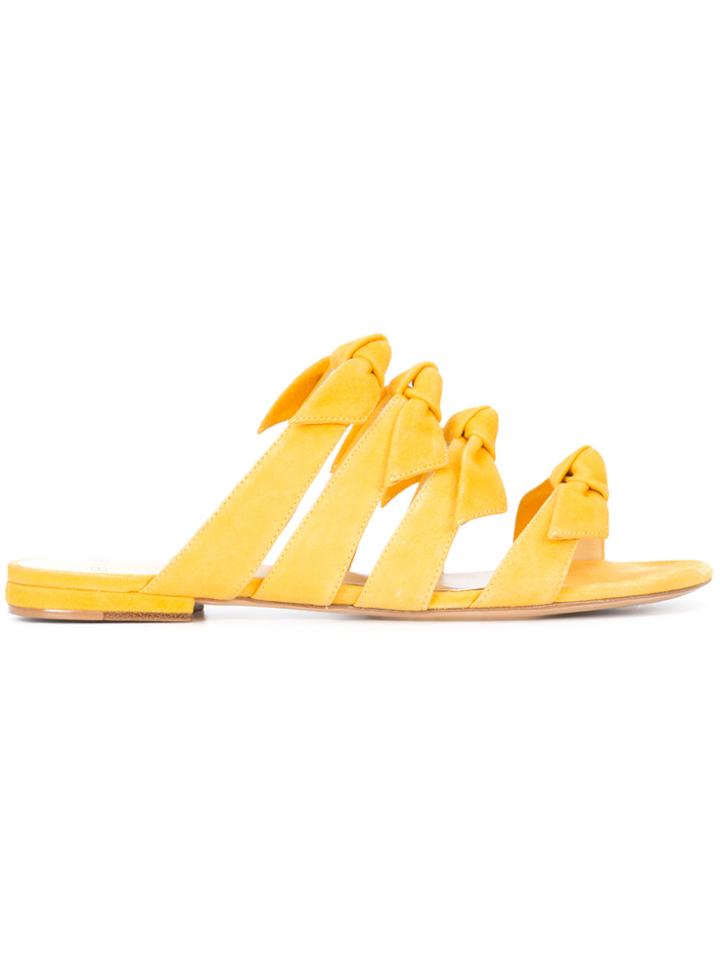 Alexandre Birman Bow Open-toe Sandals - Yellow & Orange