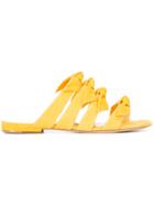 Alexandre Birman Bow Open-toe Sandals - Yellow & Orange