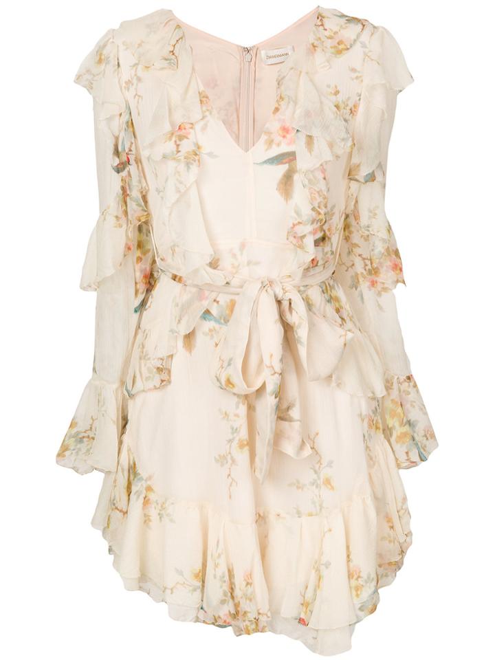Zimmermann Folly Flutter Dress - Nude & Neutrals