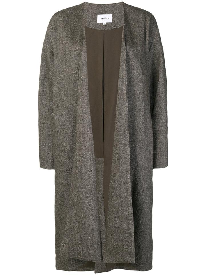 Enföld Oversized Fit Coat - Grey