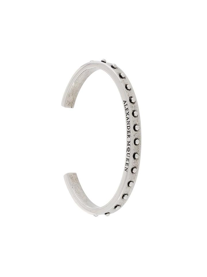Alexander Mcqueen Studded Bracelet, Men's, Metallic