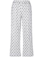 Aspesi Woven Check Cropped Trousers - White