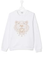Kenzo Kids Tiger Sweatshirt, Girl's, Size: 14 Yrs, White