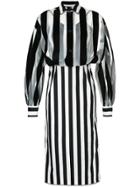 G.v.g.v. Striped Sheer Top Dress - Black
