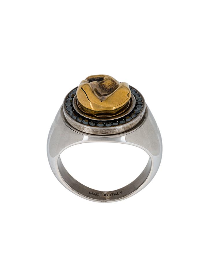 Alexander Mcqueen Tooth Ring - Metallic