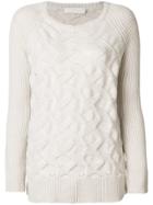 L'autre Chose Textured Knit Jumper - Pink & Purple