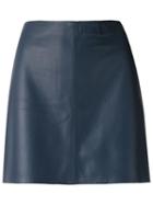 Egrey Panelled Skirt, Women's, Size: 40, Blue, Leather