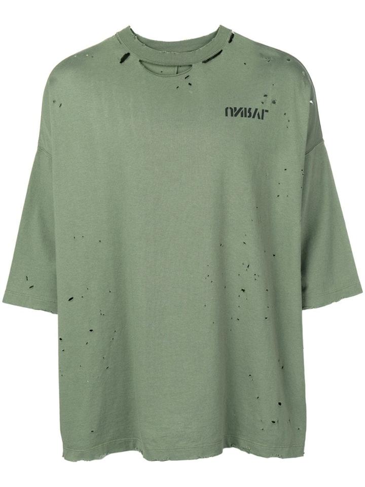 Unravel Project Holey T-shirt - Green