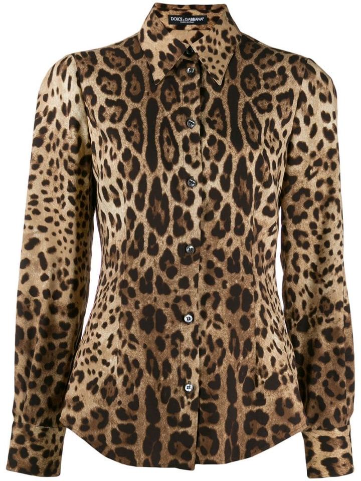 Dolce & Gabbana Leopard Print Shirt - Neutrals
