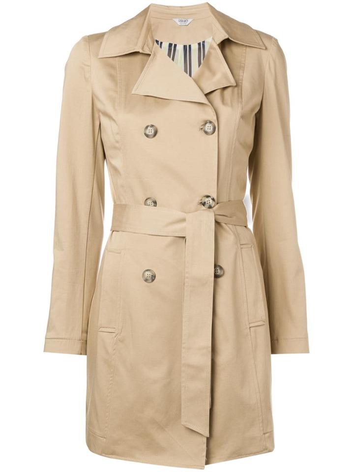 Liu Jo Double Breasted Trench Coat - Brown