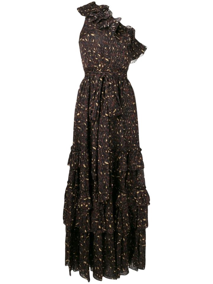 Ulla Johnson One Shoulder Ruffle Dress - Black
