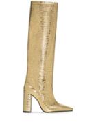 Paris Texas Crocodile-effect 100mm Boots - Metallic