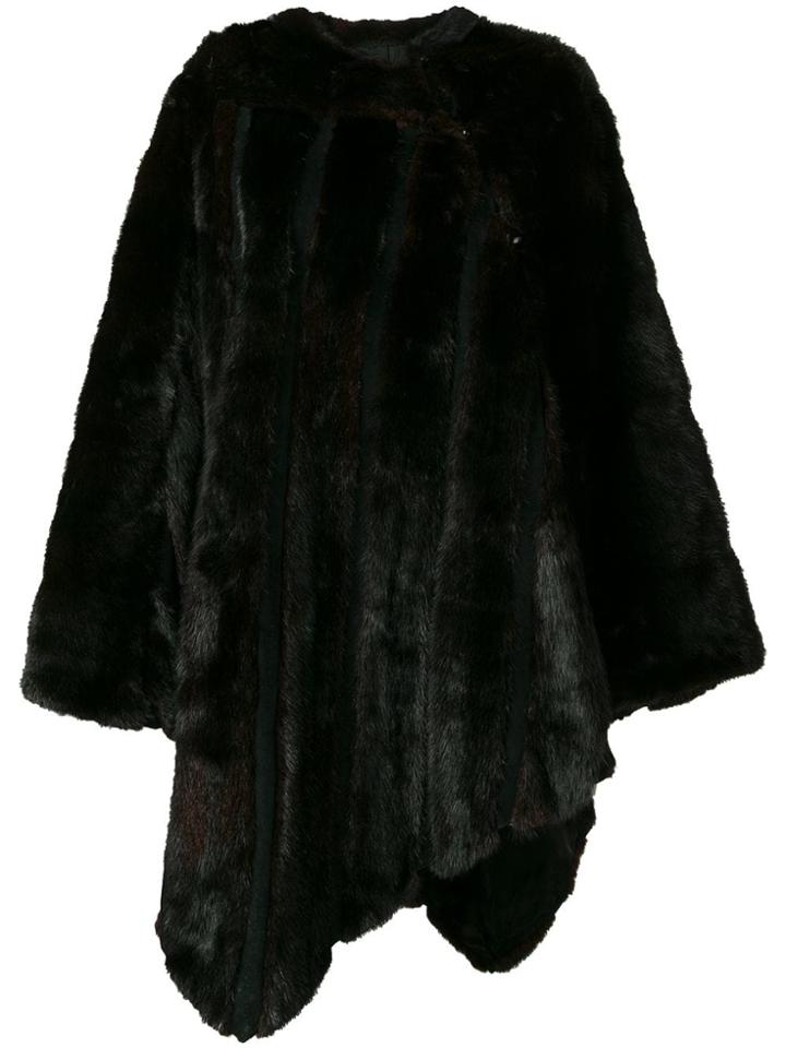 A.n.g.e.l.o. Vintage Cult Fur Poncho - Brown