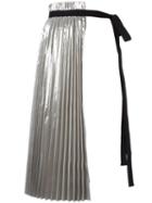 No21 Accordion Pleat Skirt Panel, Women's, Size: 44, Grey, Polyester/polyurethane