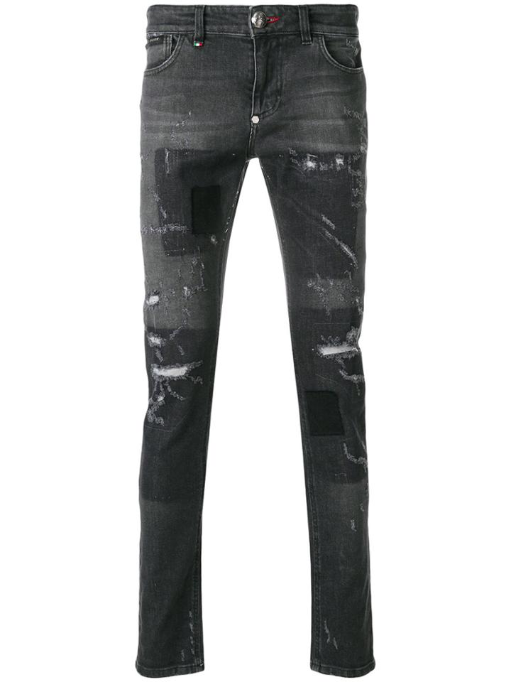 Philipp Plein Distressed Jeans - Grey