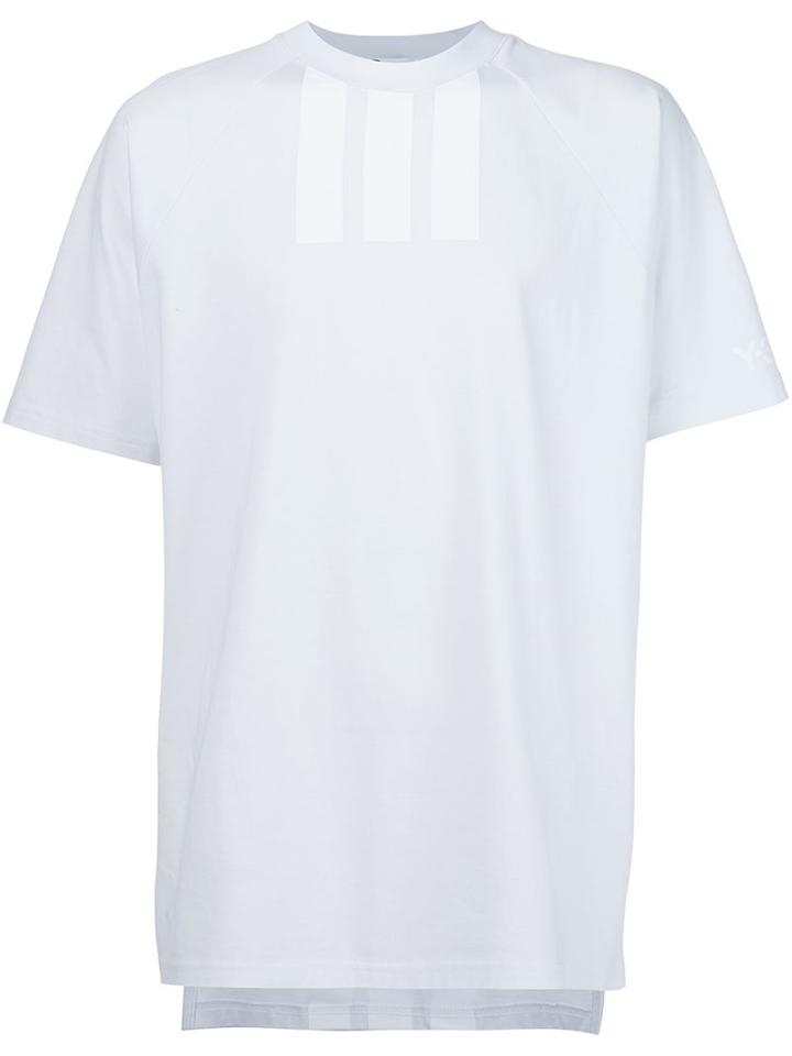 Y-3 Stripe Detail T-shirt, Men's, Size: Xl, White, Organic Cotton