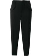 No21 Cropped Cargo Trousers - Black