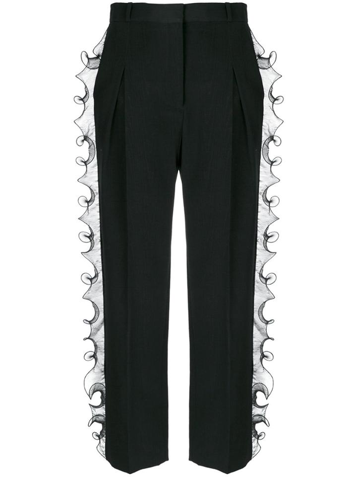 Stella Mccartney Ruffle Trim Trousers - Black