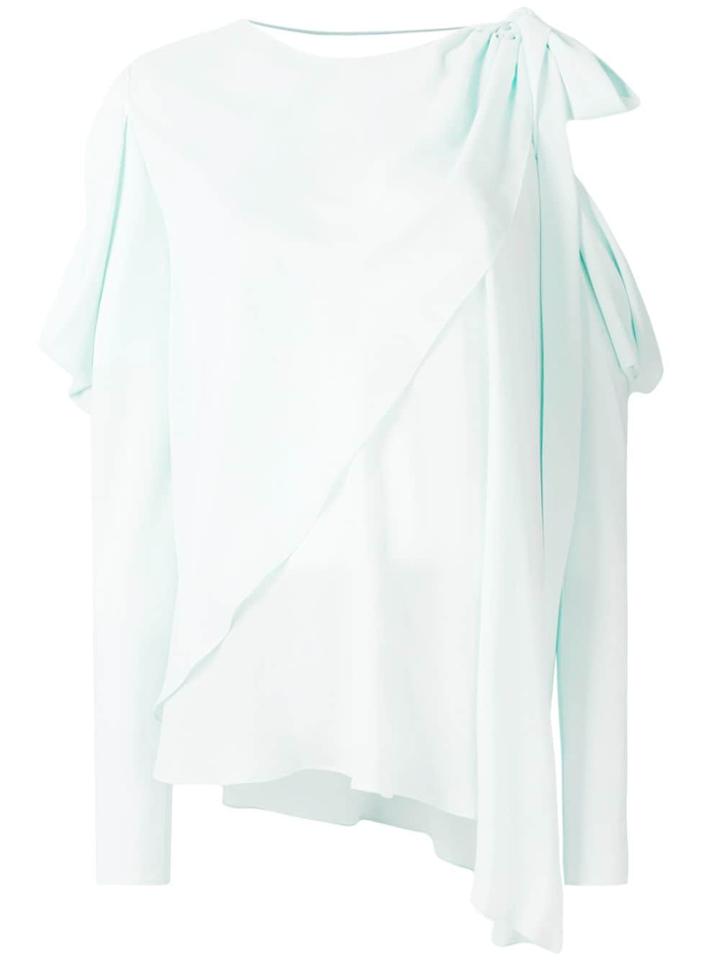 La Mania Cut-out Shoulder Blouse - Green