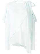 La Mania Cut-out Shoulder Blouse - Green