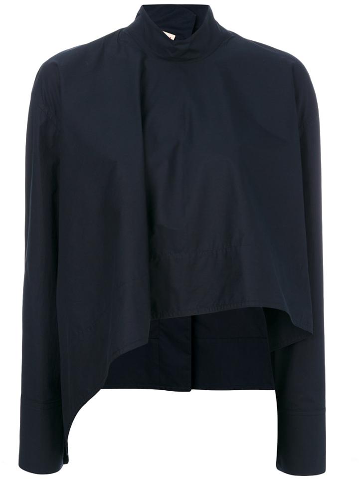 Marni High Neck Asymmetric Blouse - Blue