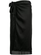 Paco Rabanne Mesh Panel Skirt - Black