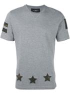 Hydrogen Star Print T-shirt, Men's, Size: Large, Grey, Cotton