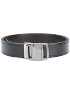 Salvatore Ferragamo Embossed Buckle Belt - Black