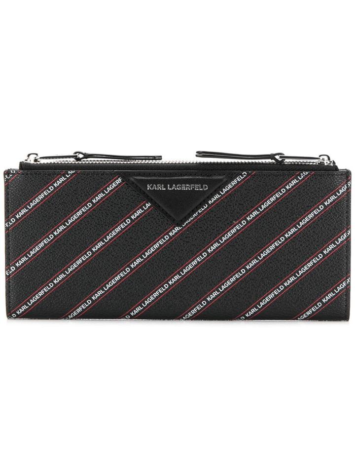 Karl Lagerfeld Logo Stripe Purse - Black