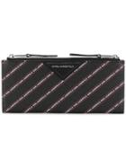 Karl Lagerfeld Logo Stripe Purse - Black