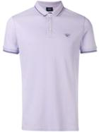 Armani Jeans Embroidered Logo Polo Shirt, Men's, Size: Large, Pink/purple, Cotton/spandex/elastane