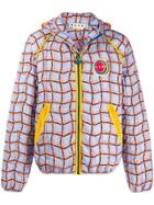 Marni Wave Check Padded Jacket - Blue