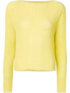 Onefifteen Semi Sheer Ribbed Top - Yellow