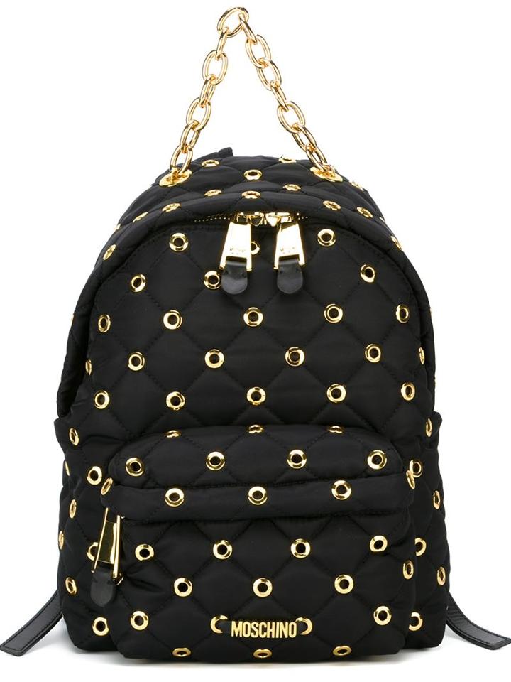 Moschino Eyelet Embellished Backpack