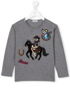 Dolce & Gabbana Kids 'sicilian Western' T-shirt, Boy's, Size: 8 Yrs, Grey