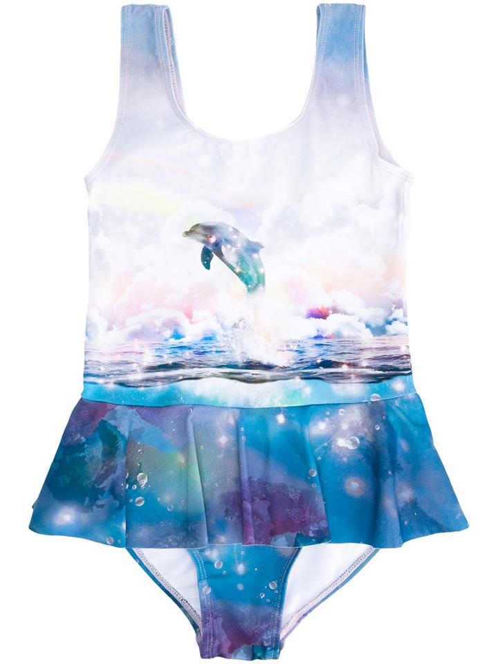 Stella Mccartney Kids - Dolphin Print Swimsuit - Kids - Polyamide/polyester/spandex/elastane - 10 Yrs, Girl's, Blue