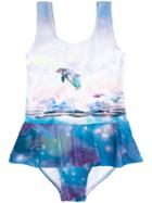 Stella Mccartney Kids - Dolphin Print Swimsuit - Kids - Polyamide/polyester/spandex/elastane - 10 Yrs, Girl's, Blue