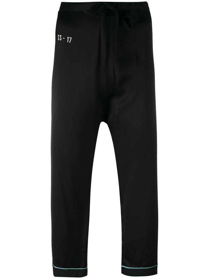 Hache - Cropped Trousers - Women - Acetate/cupro/viscose - 42, Women's, Black, Acetate/cupro/viscose