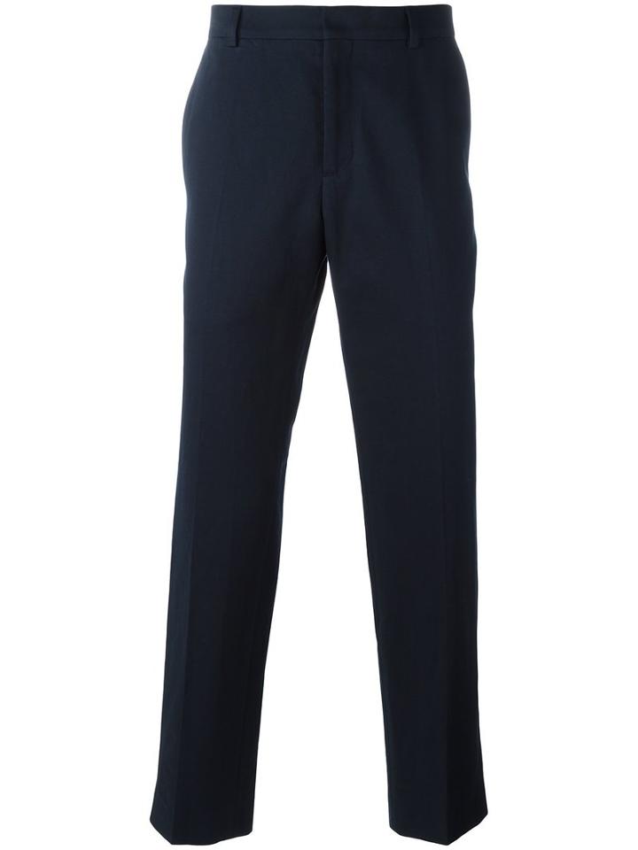 Ami Alexandre Mattiussi - Straight Trousers - Men - Cotton - 38, Blue, Cotton