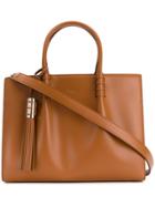 Tod's Tassel Detail Tote - Brown