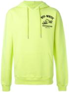 Off-white Logo Print Hoodie, Men's, Size: Medium, Yellow/orange, Cotton