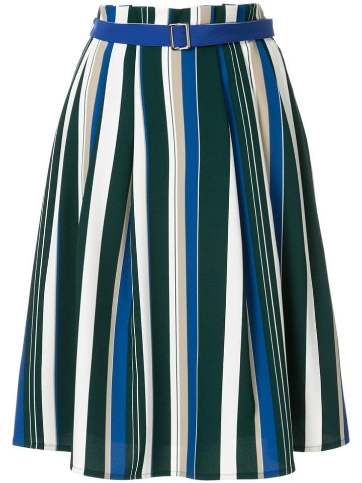 Guild Prime Striped Flared Skirt - Multicolour