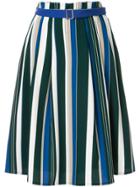 Guild Prime Striped Flared Skirt - Multicolour