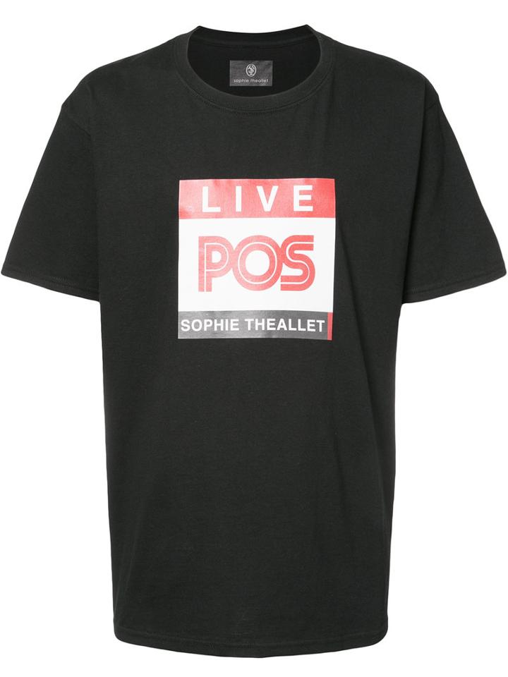 Sophie Theallet Logo Print T-shirt, Men's, Black, Cotton