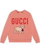 Gucci Oversized Lamb Print Sweatshirt - Pink
