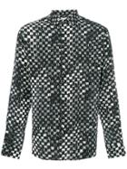 Saint Laurent Checkered Print Shirt - Black