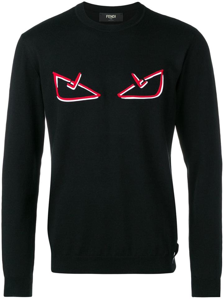 Fendi Bag Bugs Eye Sweatshirt - Black